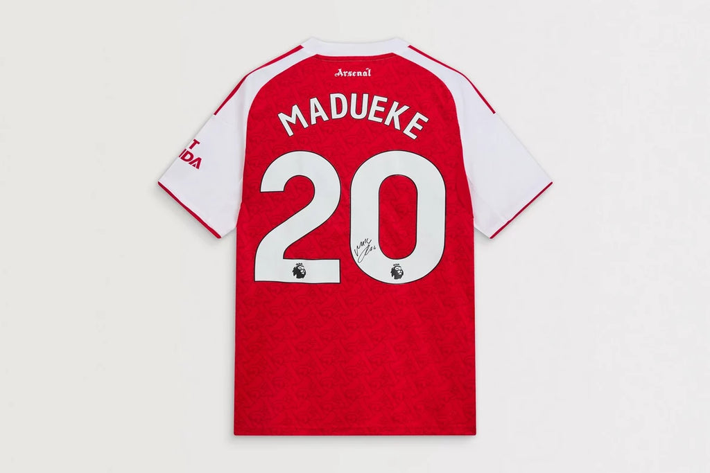 Arsenal 25/26 Home Boxed Signed Shirt MADUEKE