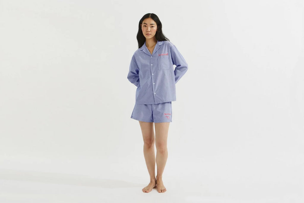 Arsenal Womens Classics Stripe Poplin Pyjama Set