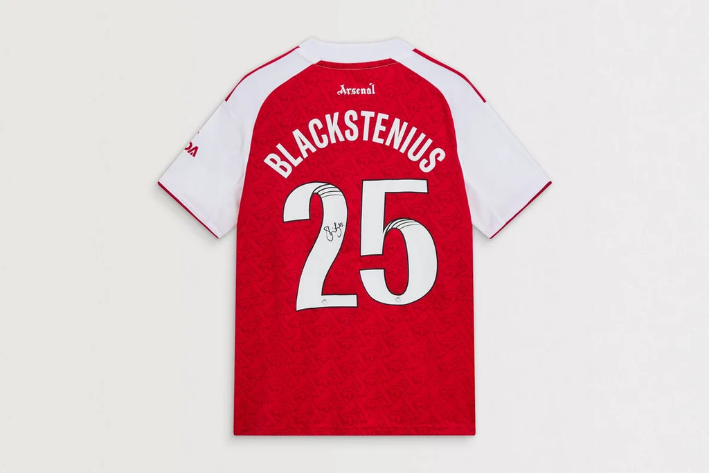 Arsenal 25/26 Home Boxed Signed Shirt BLACKSTENIUS
