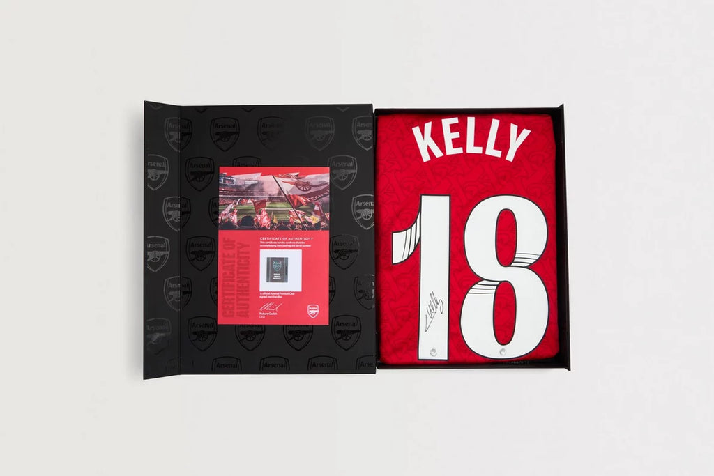 Arsenal 25/26 Home Boxed Signed Shirt KELLY