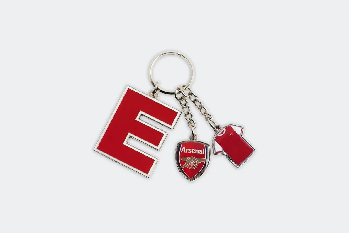 Arsenal Personalised Initial Charm Keyring