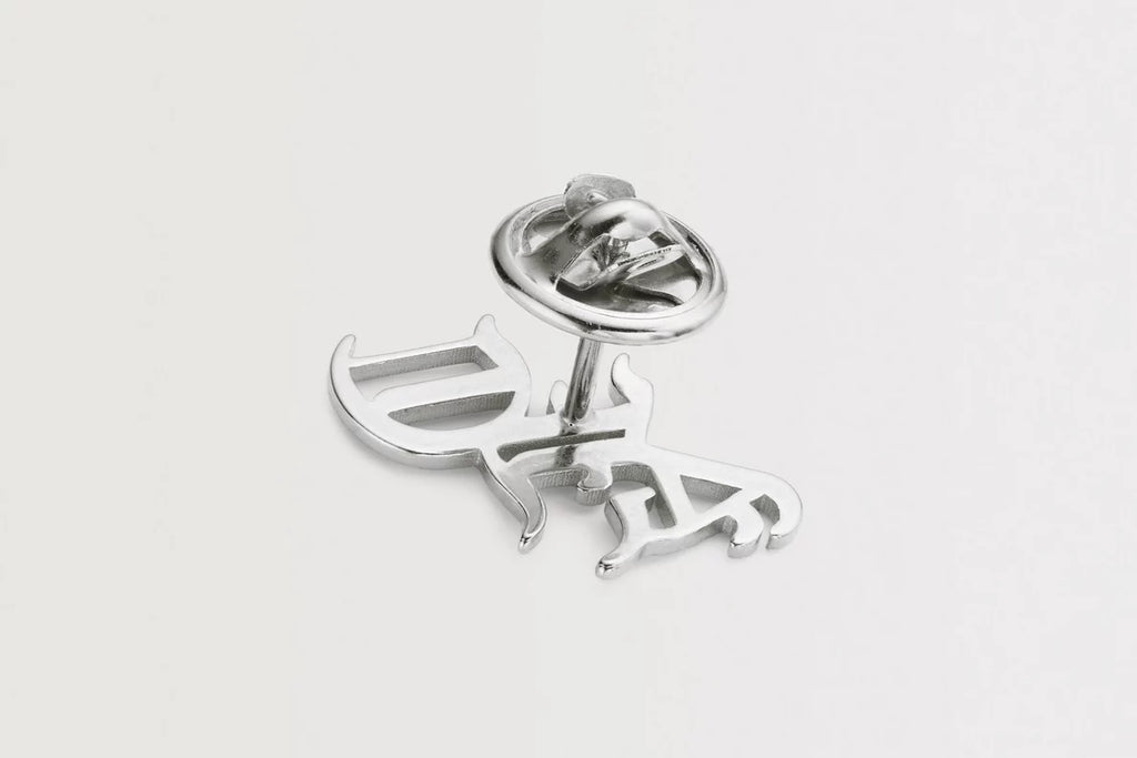 Arsenal Silver Gothic AFC Monogram Pin Badge