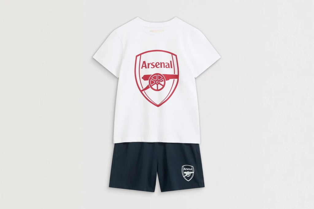 Arsenal Essentials Kids Navy Crest Pyjama Short Set