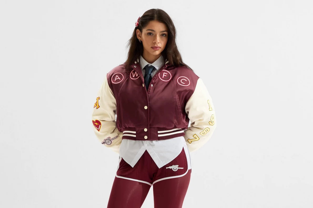 Arsenal AWFC Classics Cropped Bomber Jacket