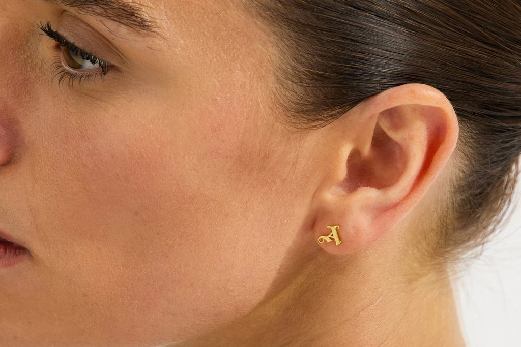 Arsenal Gothic A Gold Plated Earrings