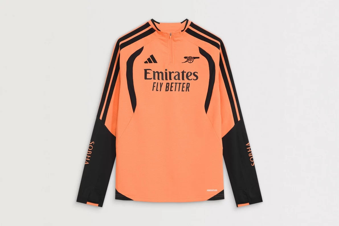 Arsenal adidas Womens 26/27 Orange 1/4 Zip Training Top