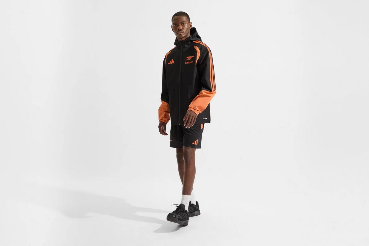 Arsenal adidas 26/27 Black Training Rain Jacket
