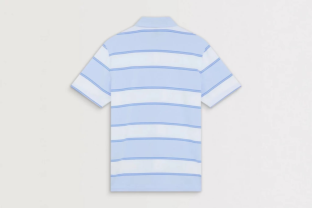 Arsenal adidas Golf Blue Striped Polo Shirt
