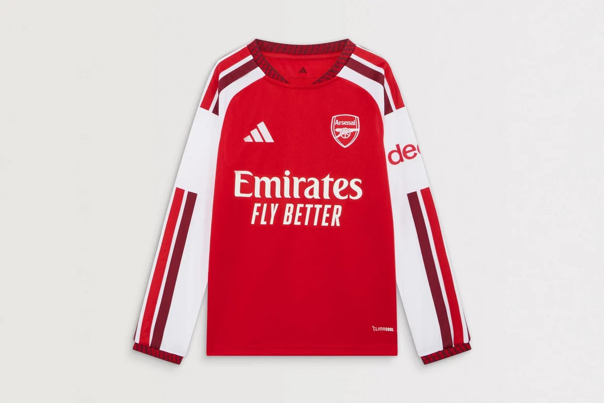 Arsenal adidas Kids 26/27 Long Sleeved Home Shirt