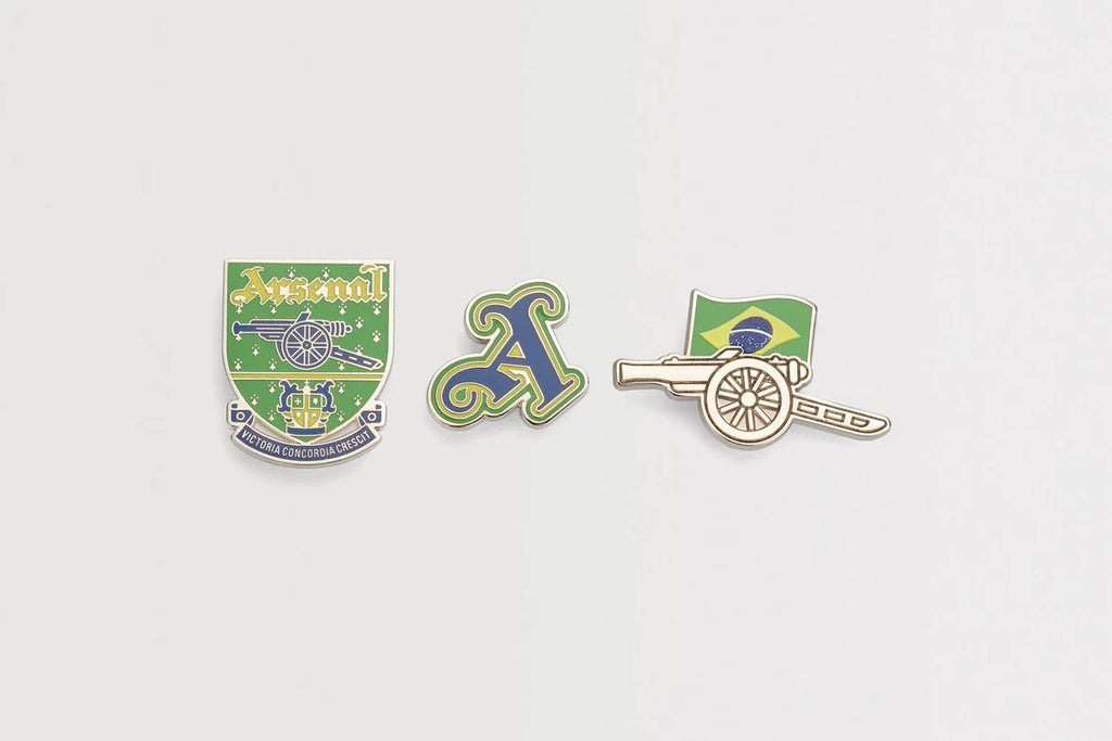 Arsenal Classics Brazil Yellow Pin Badge Set