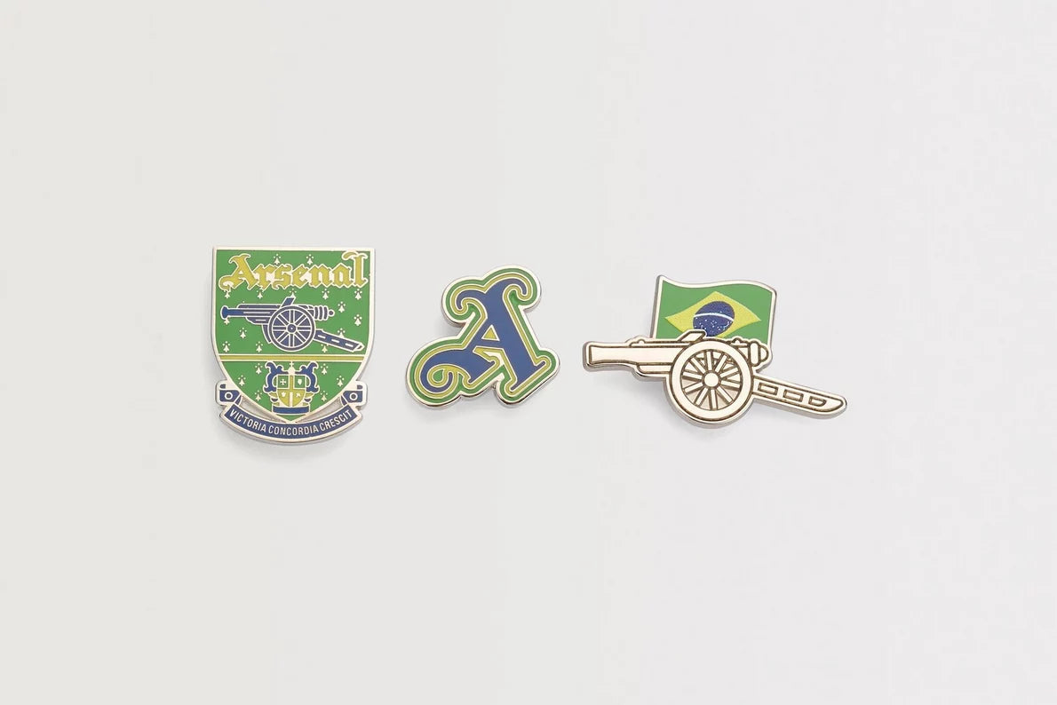Arsenal Classics Brazil Yellow Pin Badge Set