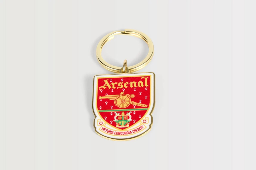 Arsenal Retro Crest Keyring and Badge Set