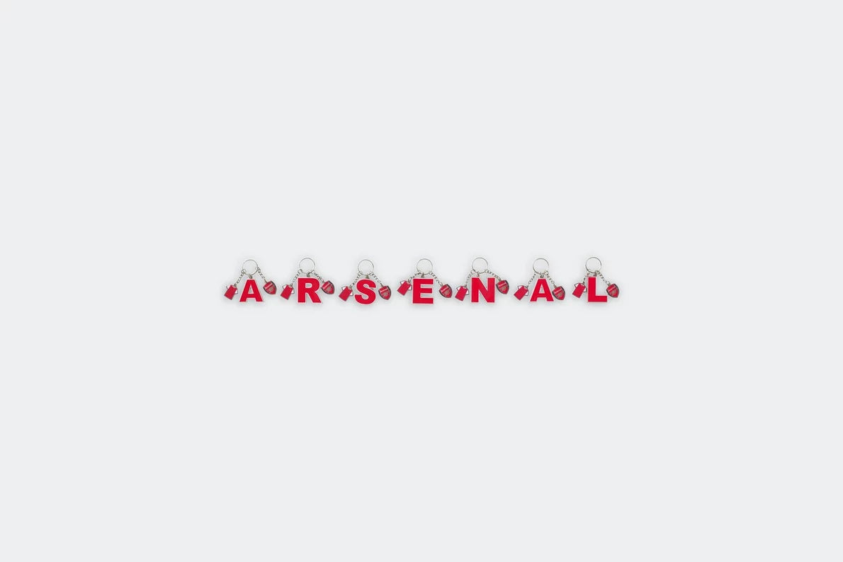 Arsenal Personalised Initial Charm Keyring