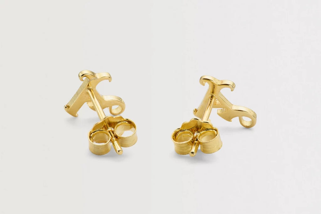 Arsenal Gothic A Gold Plated Earrings