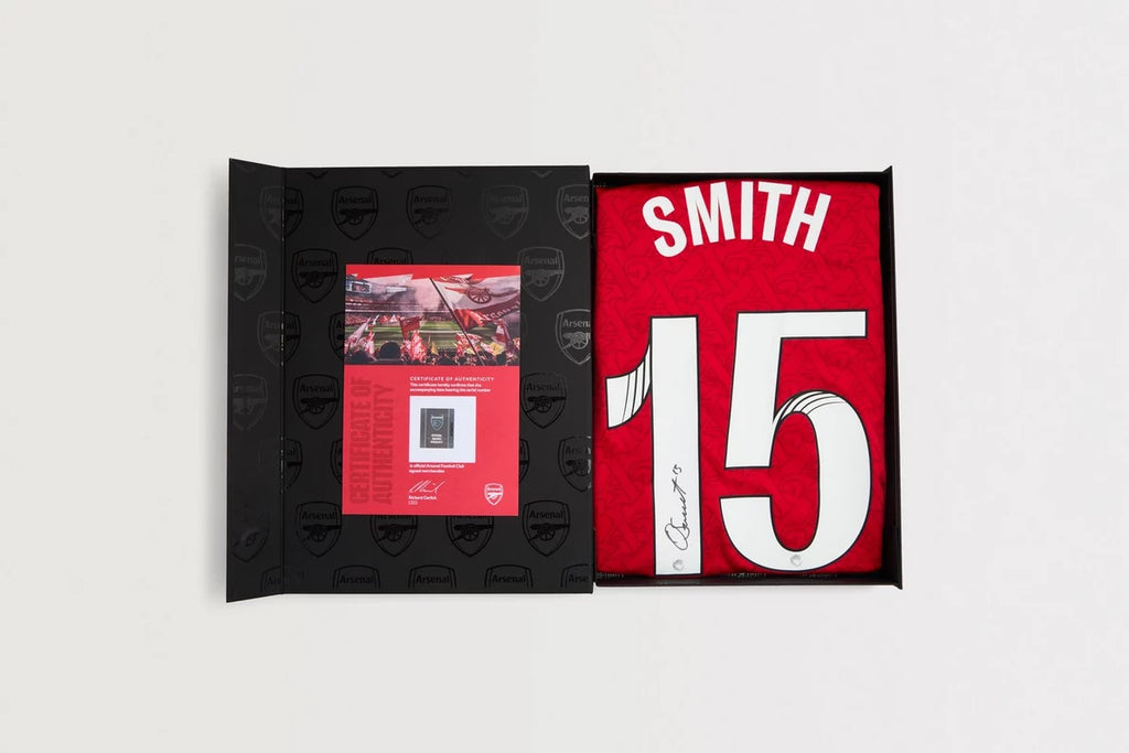 Arsenal 25/26 Home Boxed Signed Shirt SMITH