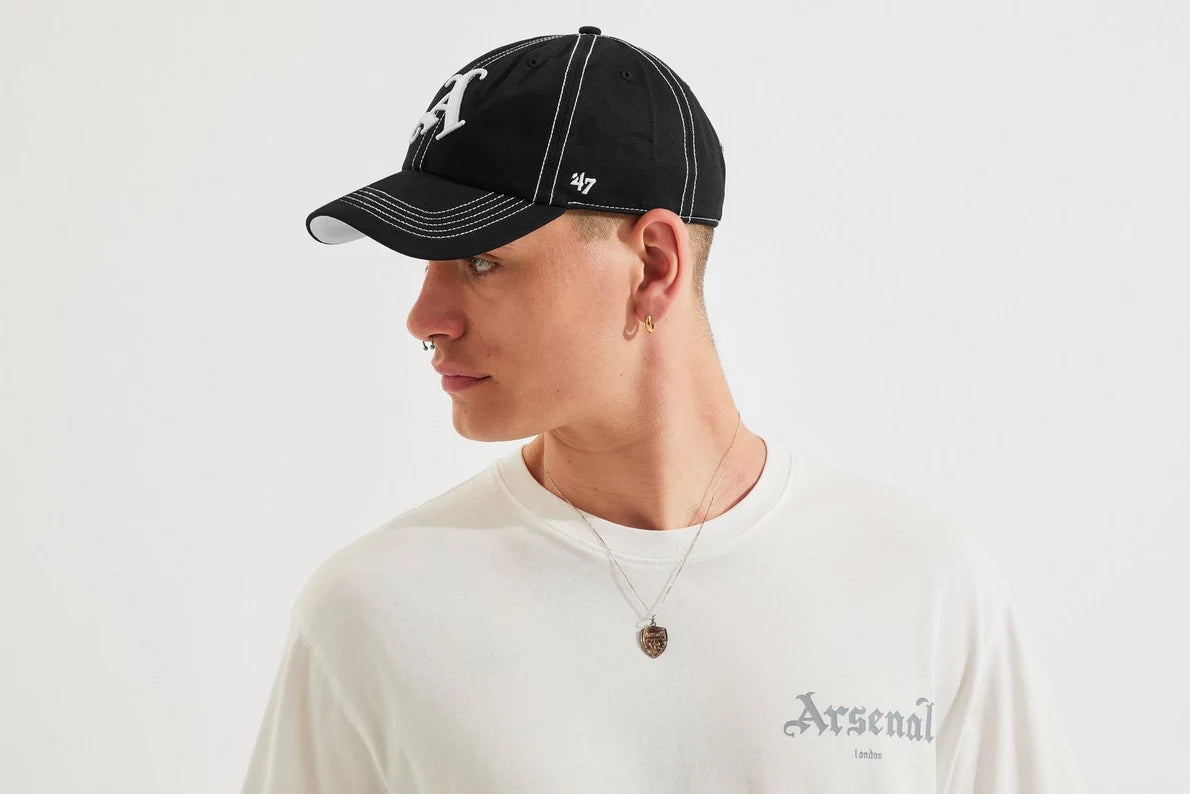 Arsenal 47 Black Gothic A Contrast Stitch Cap