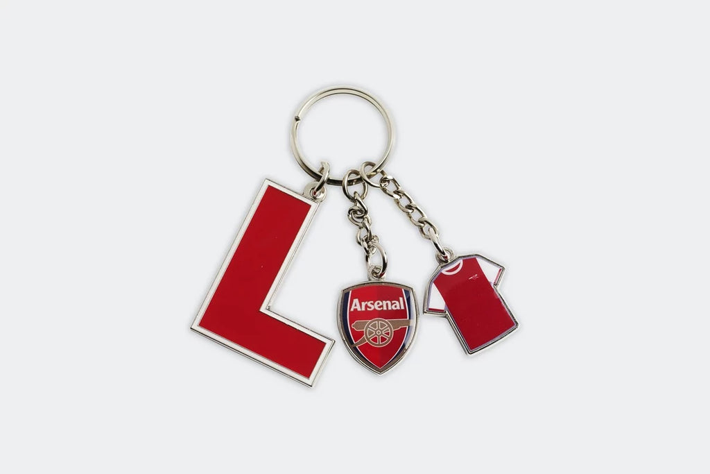 Arsenal Personalised Initial Charm Keyring
