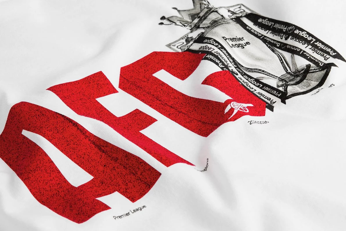 Arsenal AFC Champions 25/26 White Long Sleeved T-Shirt