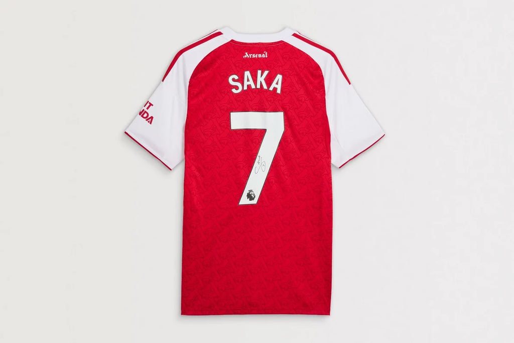Arsenal 25/26 Home Boxed Signed Shirt SAKA
