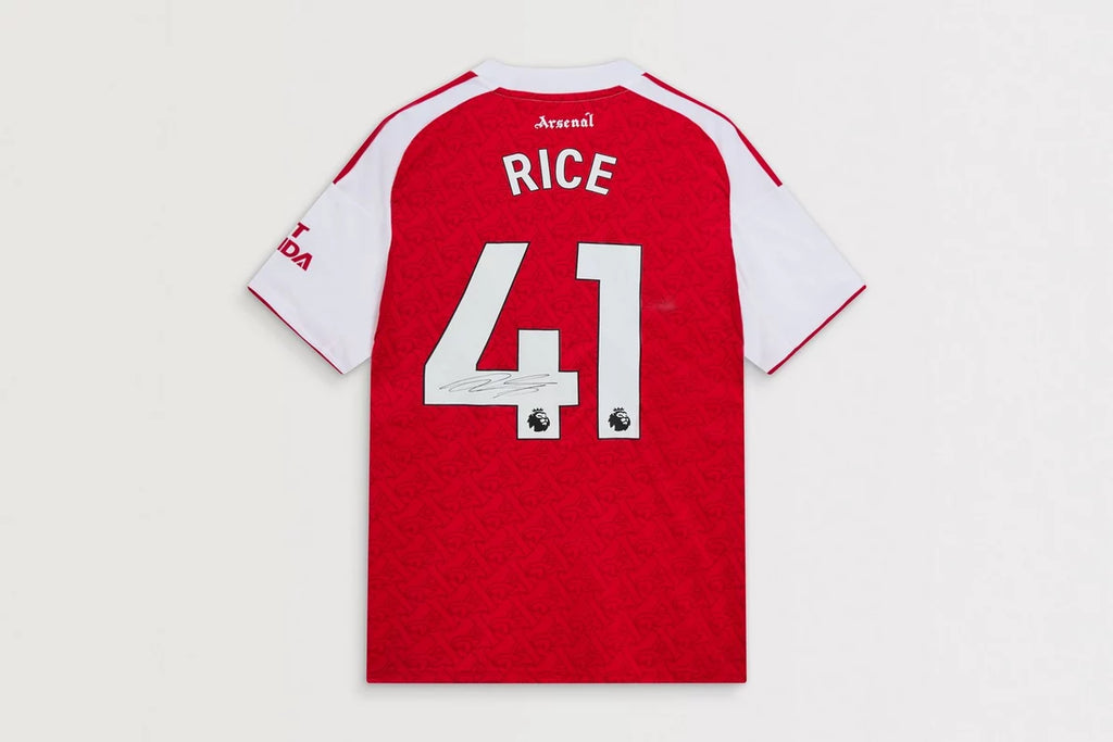 Arsenal 25/26 Home Boxed Signed Shirt RICE