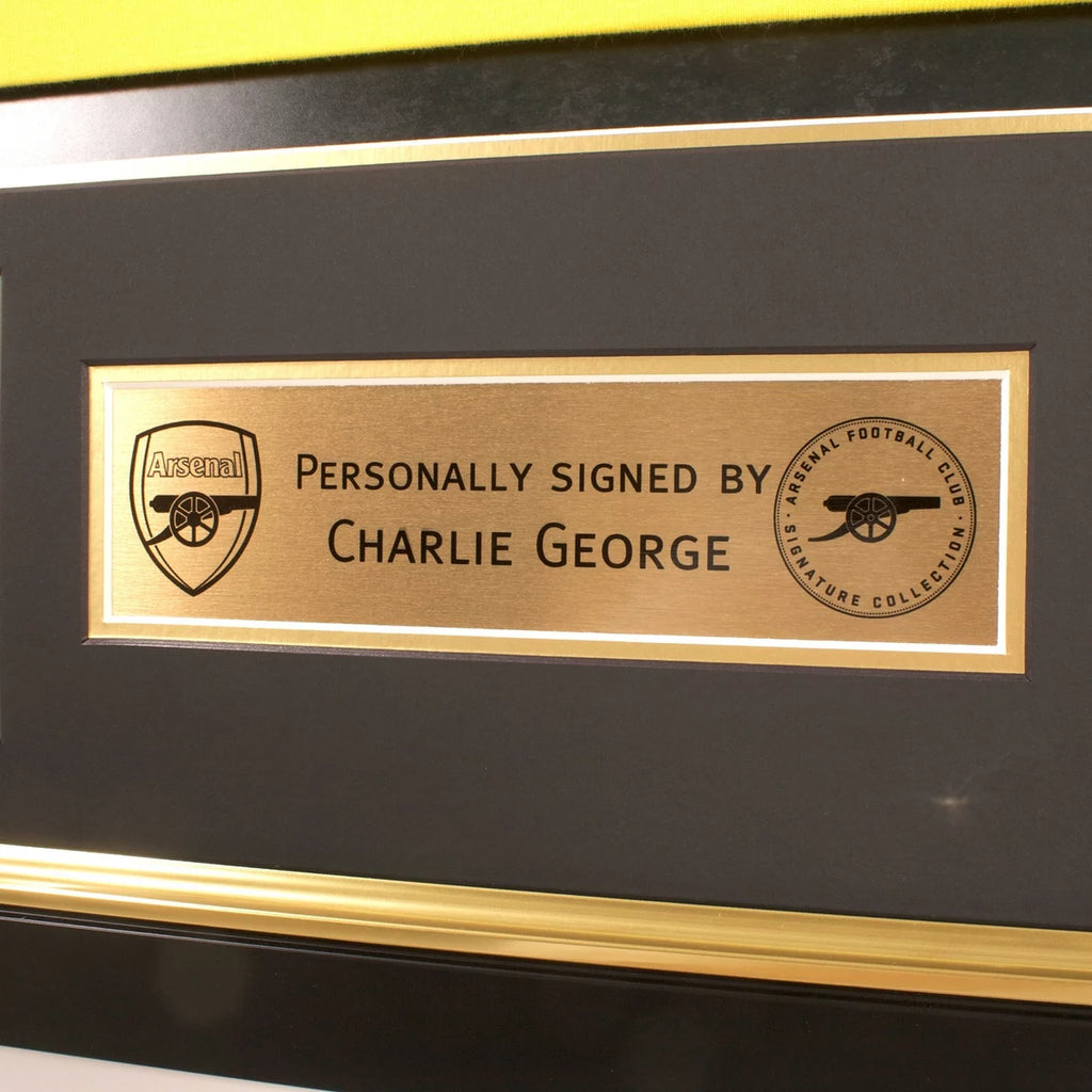 Arsenal Framed Signed Charlie George 1971 Away Shirt