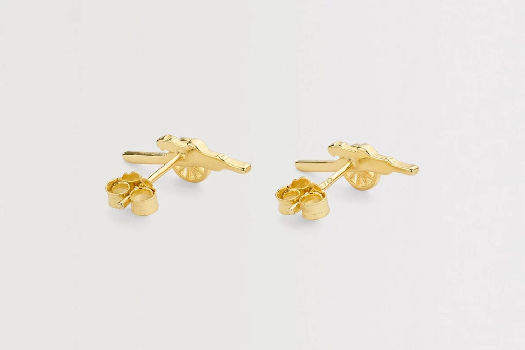 Arsenal 18Ct Gold Plated Silver West Facing Cannon Earrings