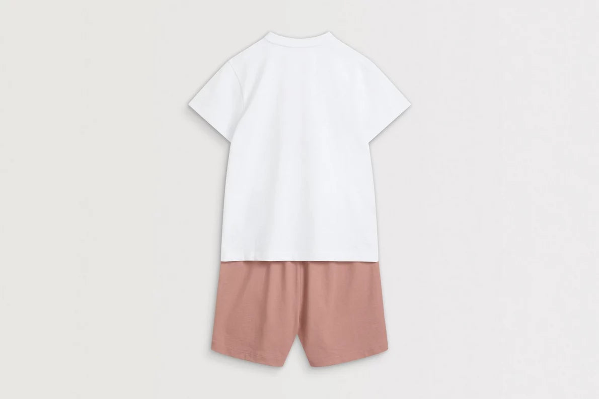 Arsenal Essentials Kids Pink Crest Pyjama Short Set