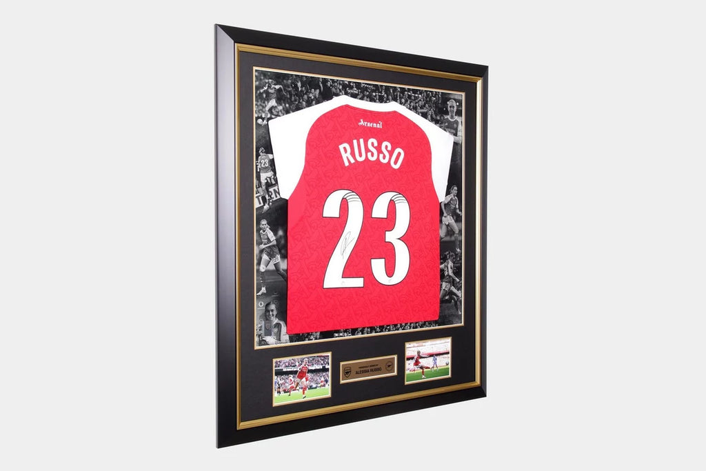 Arsenal 25/26 Russo Framed Signed Home Shirt