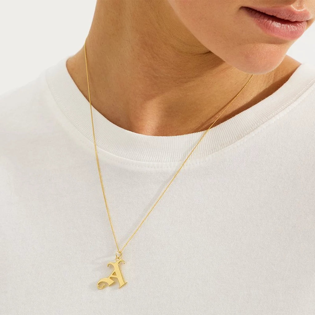 Arsenal 18ct Gold Plated Silver Gothic A Pendant