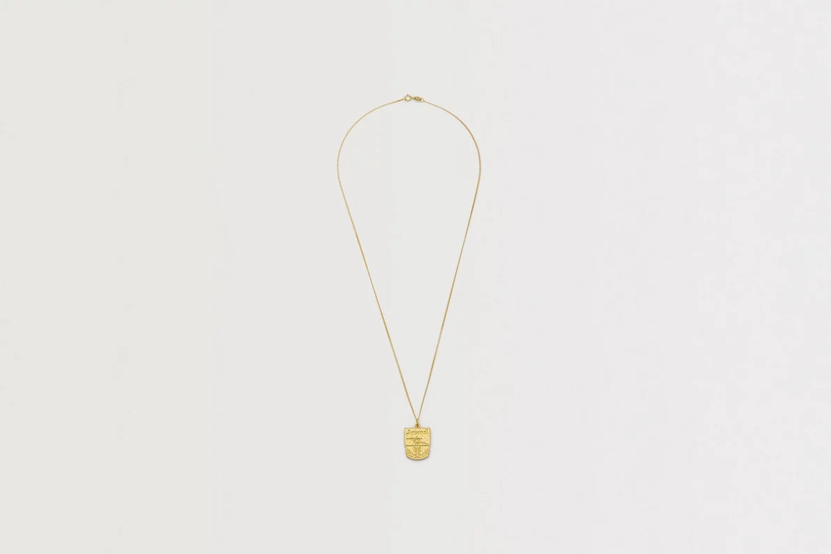 Arsenal 18ct Gold Plated Silver Crest Pendant