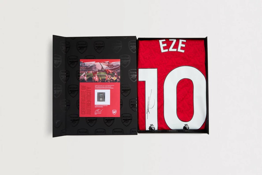 Arsenal 25/26 Home Boxed Signed Shirt EZE