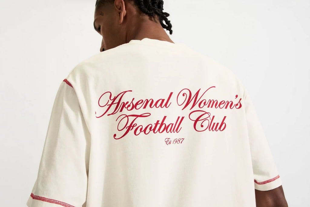 Arsenal AWFC Unisex White Contrast T-Shirt