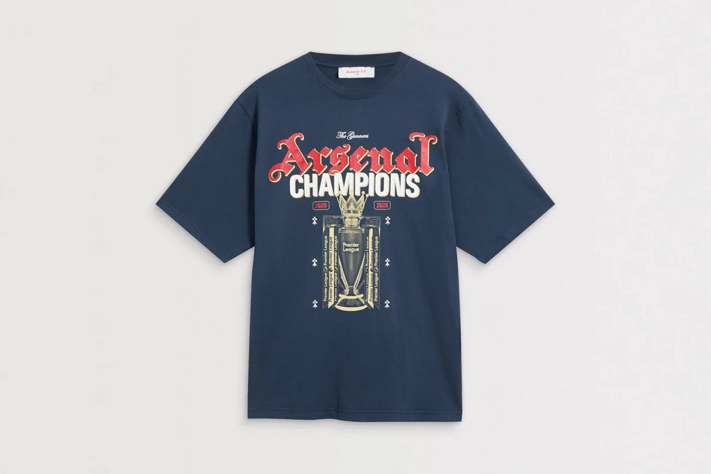 Arsenal Premier League Champions 25/26 Navy Crew T-Shirt