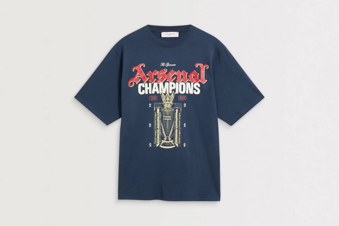 Arsenal Premier League Champions 25/26 Navy Crew T-Shirt