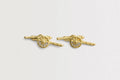 Arsenal 18Ct Gold Plated Silver West Facing Cannon Earrings