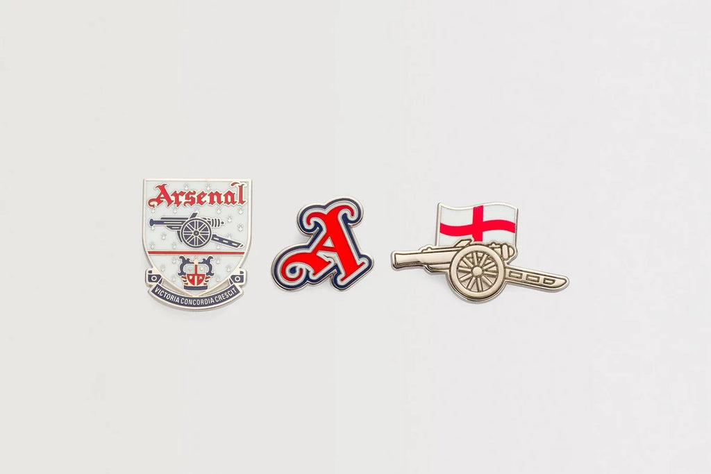 Arsenal Classics England White Pin Badge Set