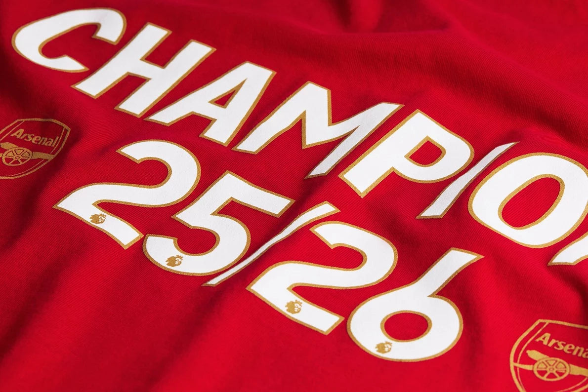 Arsenal Champions 25/26 Red Crew T-Shirt