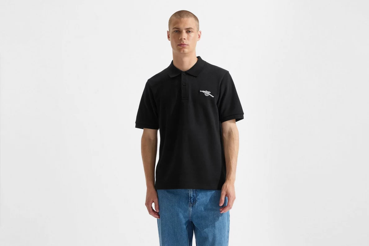 Arsenal Essentials Black Polo Shirt