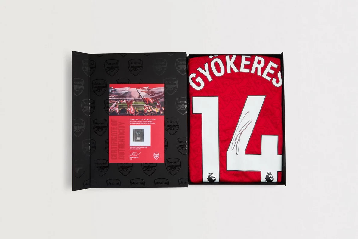 Arsenal 25/26 Home Boxed Signed Shirt GYOKERES