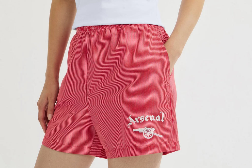 Arsenal Essentials Womens Gothic Stripe Poplin Pyjama Set