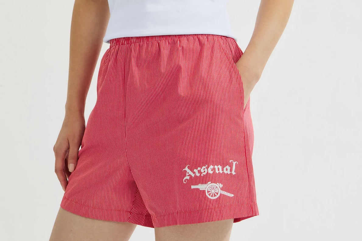 Arsenal Essentials Womens Gothic Stripe Poplin Pyjama Set