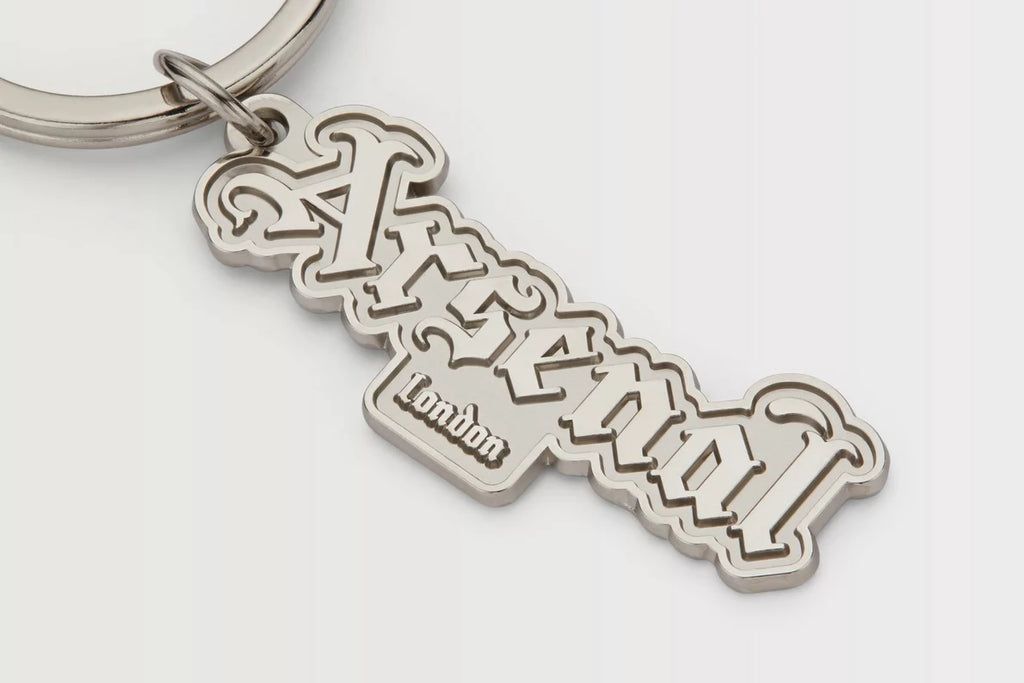 Arsenal Retro Text Keyring and Badge Set