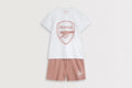 Arsenal Essentials Kids Pink Crest Pyjama Short Set