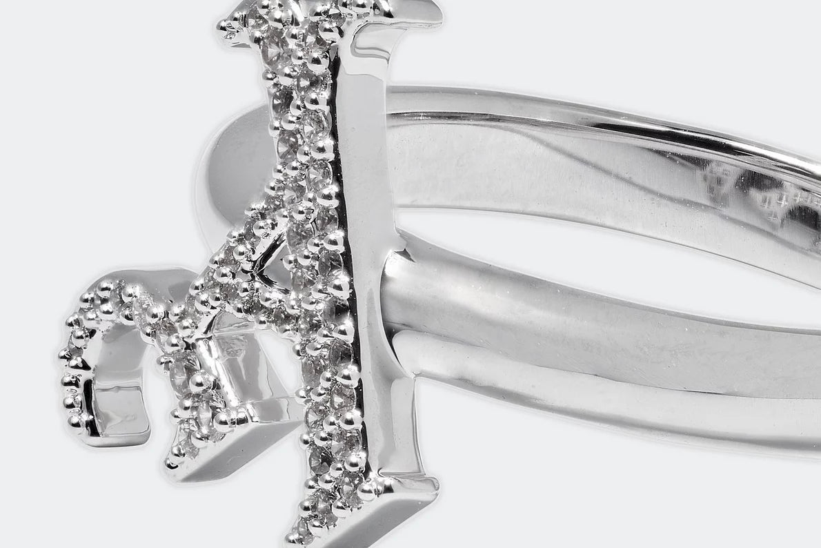 Arsenal Cubic Zirconia Gothic A Ring