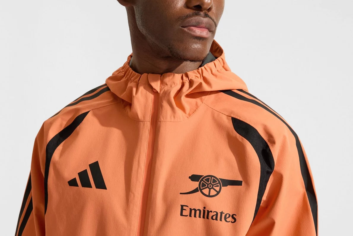 Arsenal adidas 26/27 Orange Training Rain Jacket