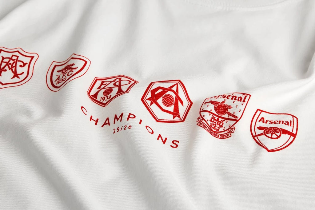 Arsenal Where We Belong 25/26 White Crew T-Shirt