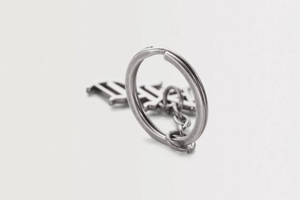 Arsenal Silver Monogram Keyring