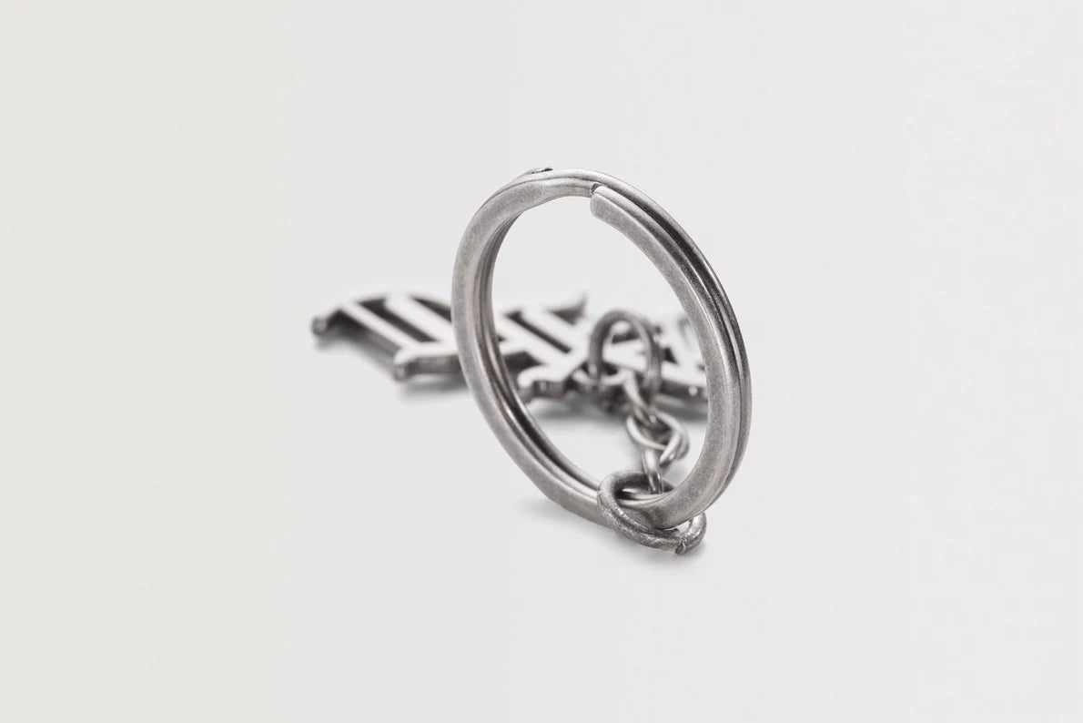 Arsenal Silver Monogram Keyring