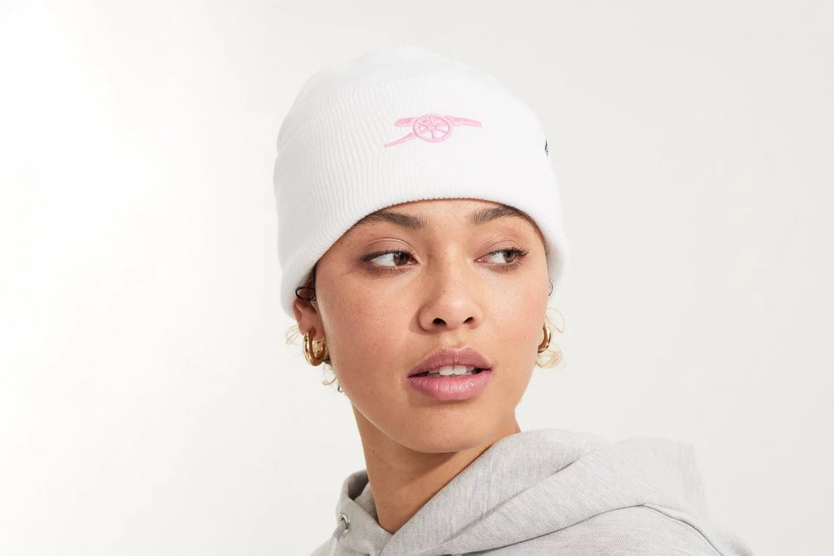 Arsenal 47 White Cannon Beanie