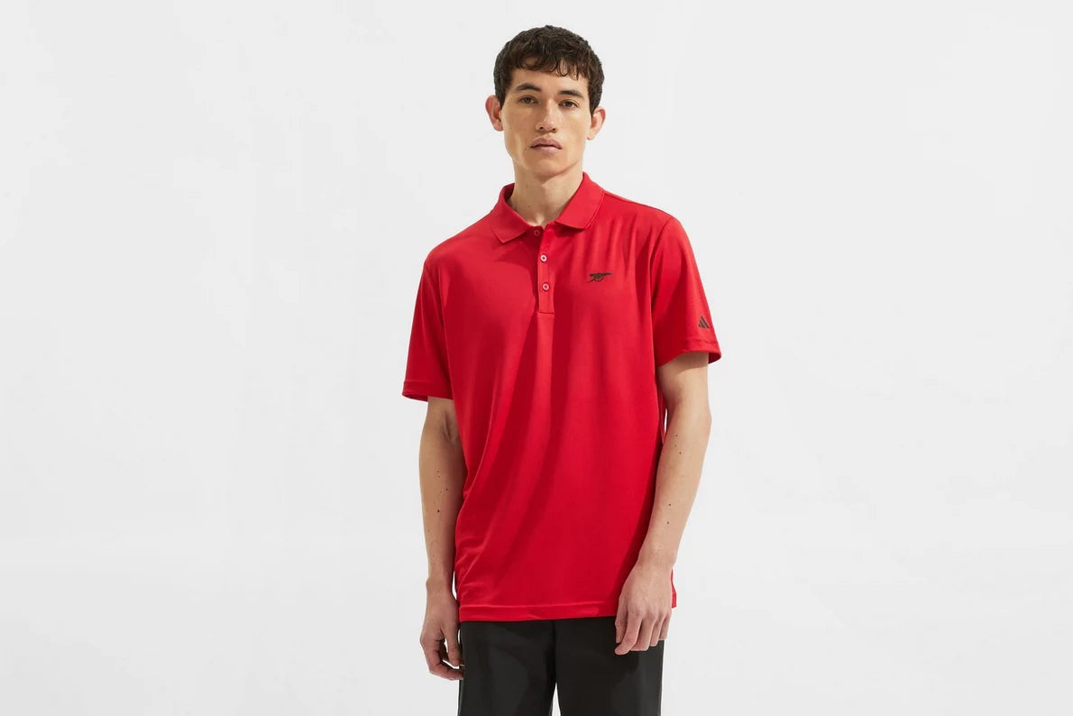Arsenal adidas Golf Red Performance Polo Shirt